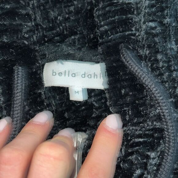 Bella Dahl Chenille Sweater Hoodie, Medium, Black - Picture 8 of 10